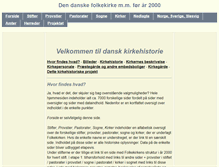 Tablet Screenshot of kirkehistorie.dk